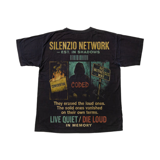 Silenzio Live Silent Die Loud Tee