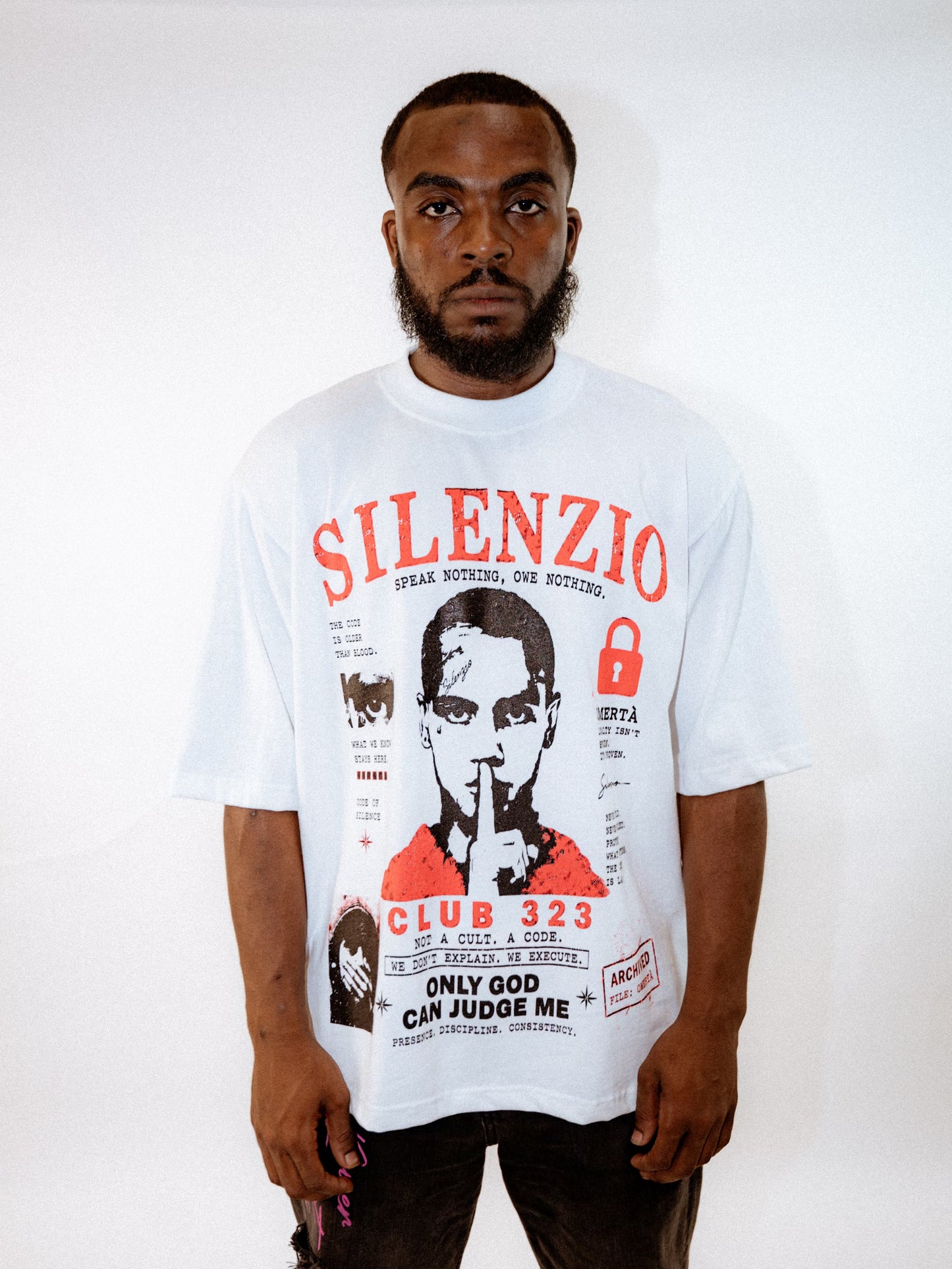 SILENZIO — CLUB 323 TEE (RED)