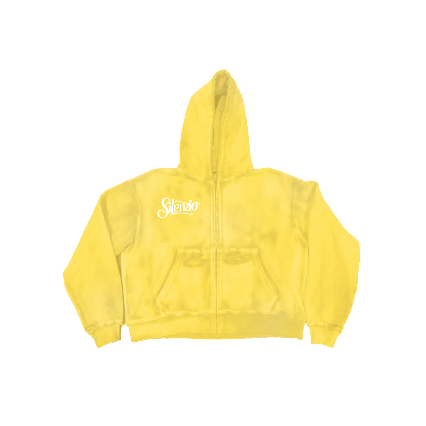 SILENZIO DISTRESSED HOODIE YELLOW