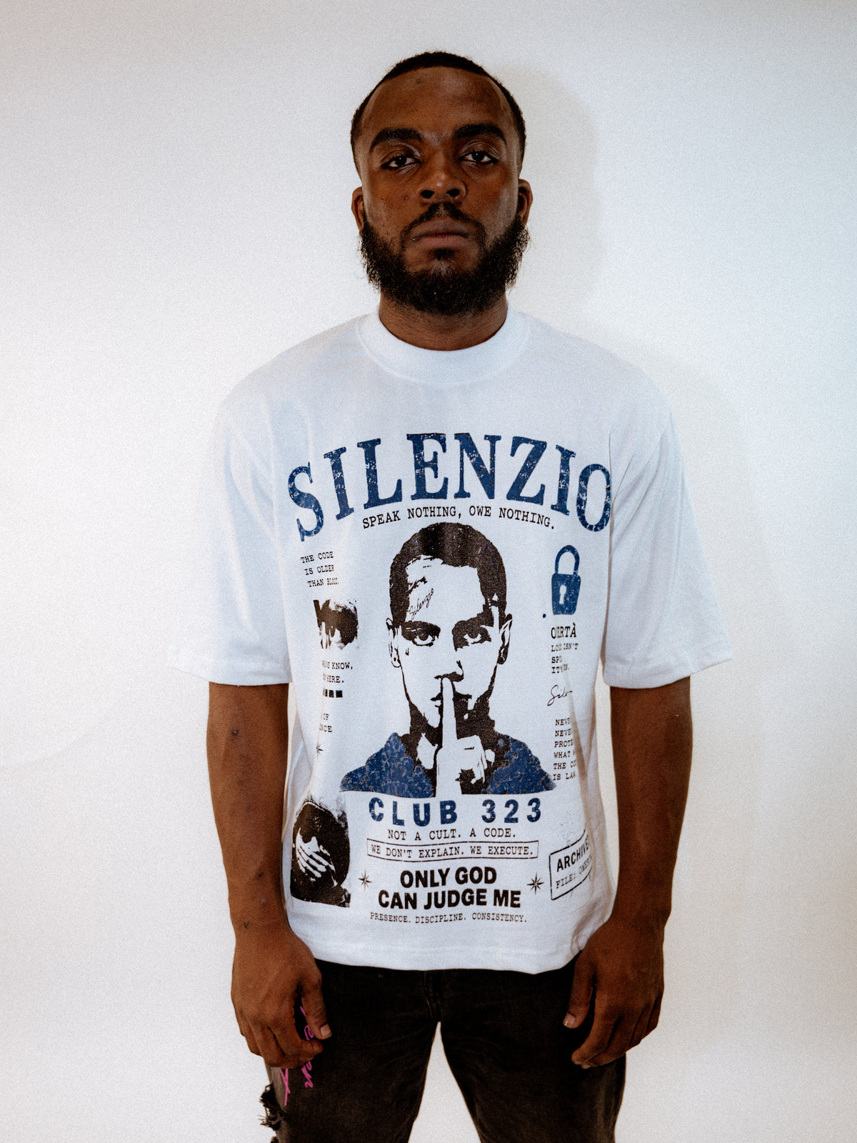 SILENZIO — CLUB 323 TEE (Navy)