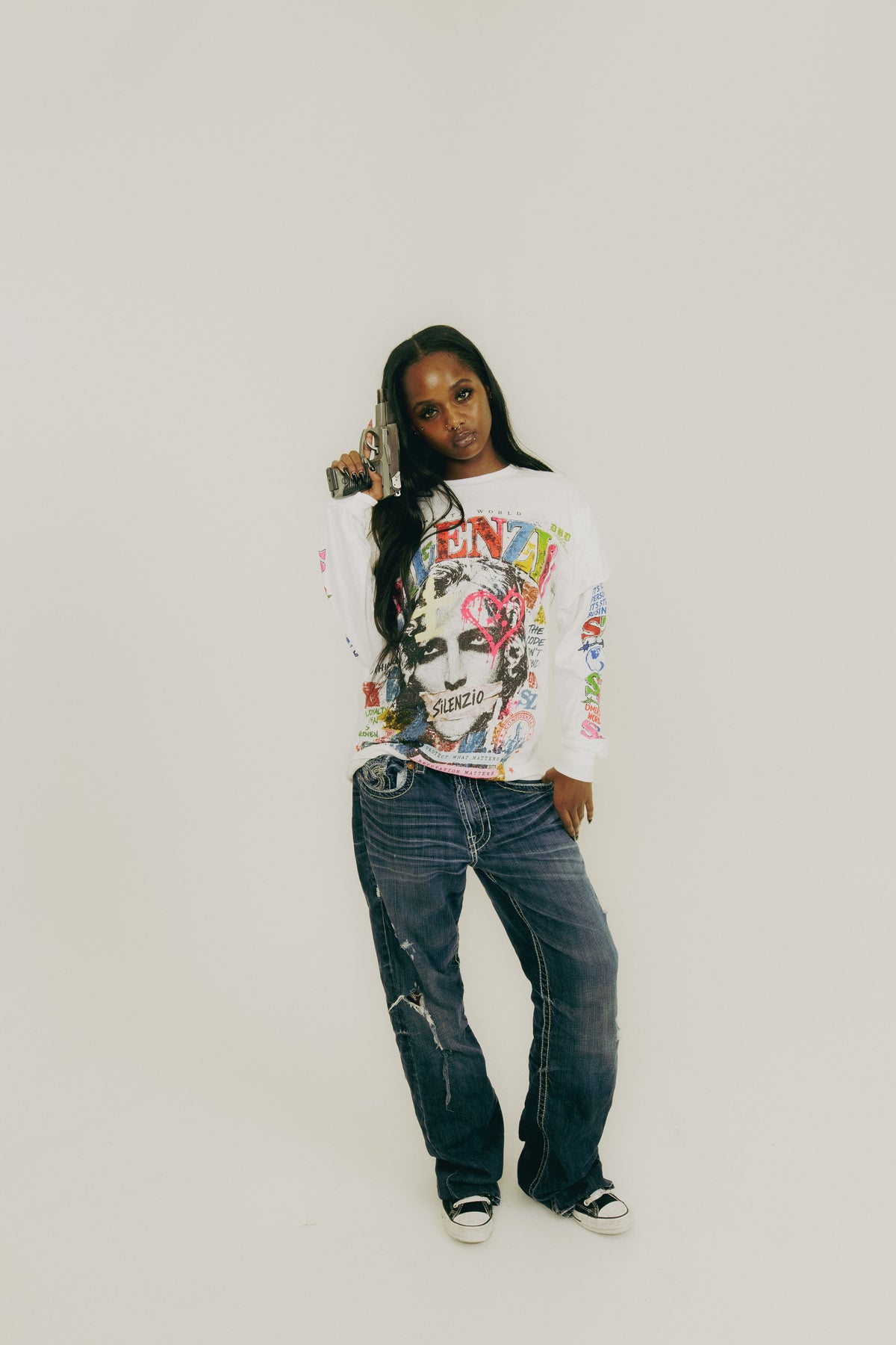 OMERTÀ WORLD LAYERED TEE - WHITE