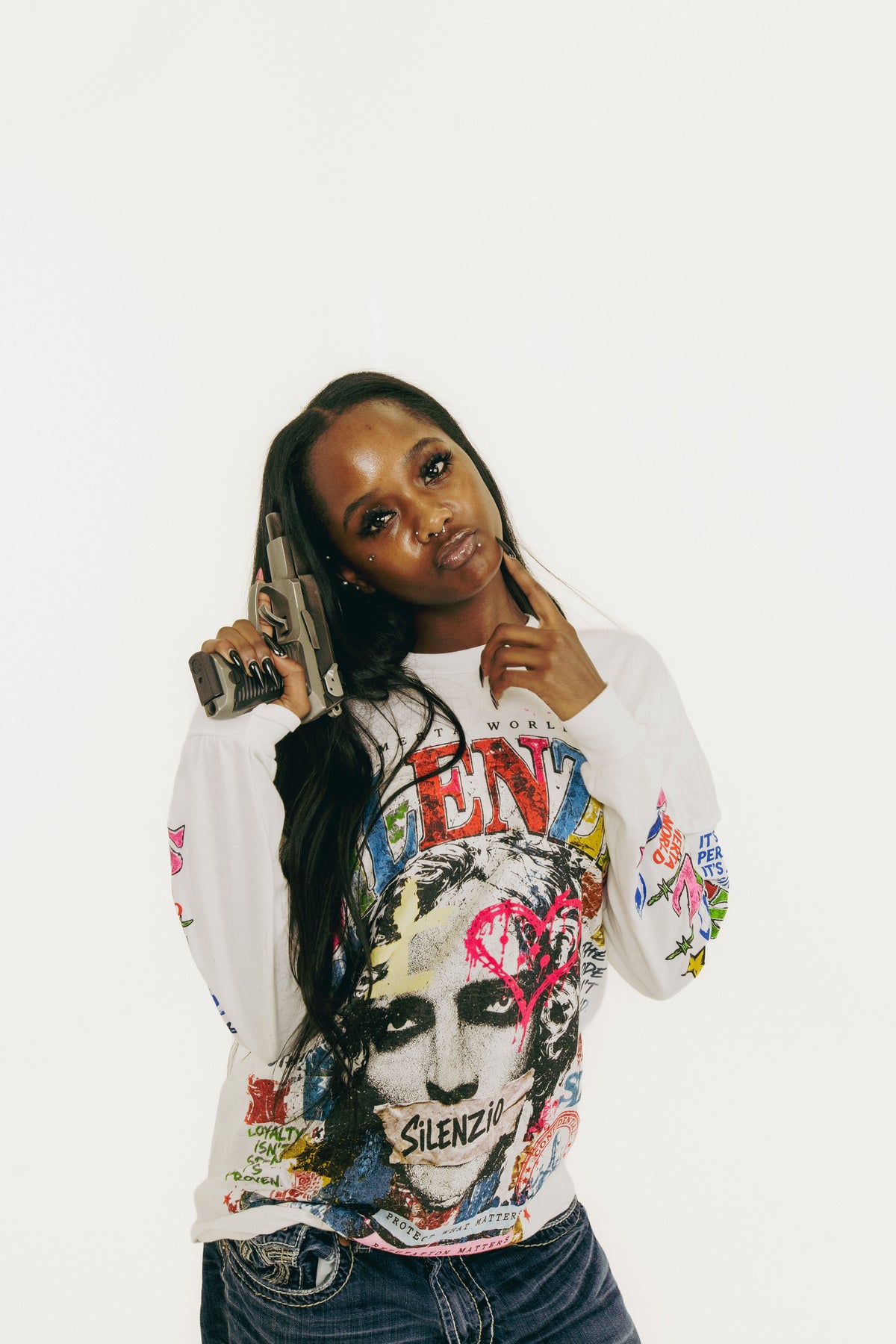 OMERTÀ WORLD LAYERED TEE - WHITE